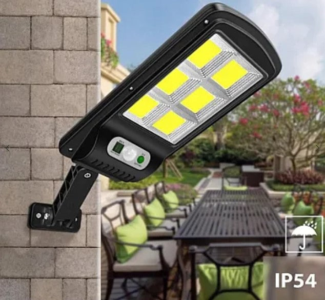 Street Solar Lámpa 120 LED, fal/fal rögzítése vagy kerítés