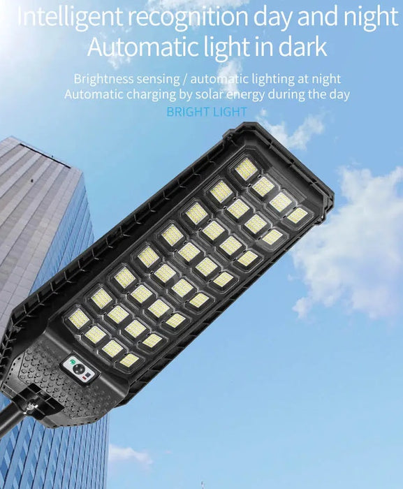 STREET SOLAR LAMP, 640 LED 1600W, μπαταρία 6000mAh, 74cm, μαύρο