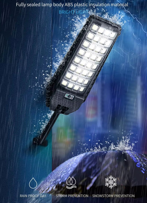 STREET SOLAR LAMP, 640 LED 1600W, μπαταρία 6000mAh, 74cm, μαύρο