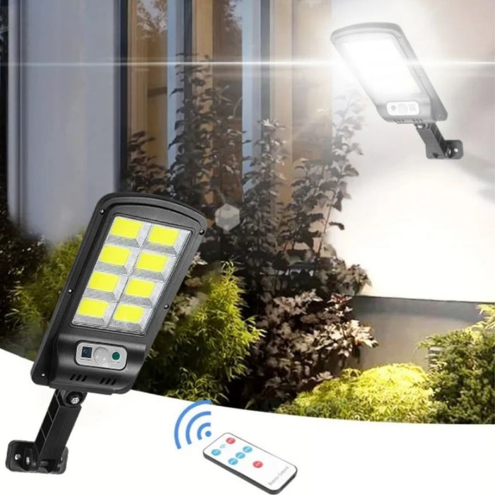 Set 2 x Street Solar Lámpa, 8 képkocka, 160 LED, 30W, indukció, mozgásérzékelő, udvarra, sikátorba