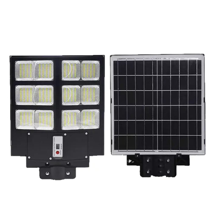 Lampa solara stradala cu panou solar si acumulator incorporate, cu inductie, 600W, 1300Lm, negru