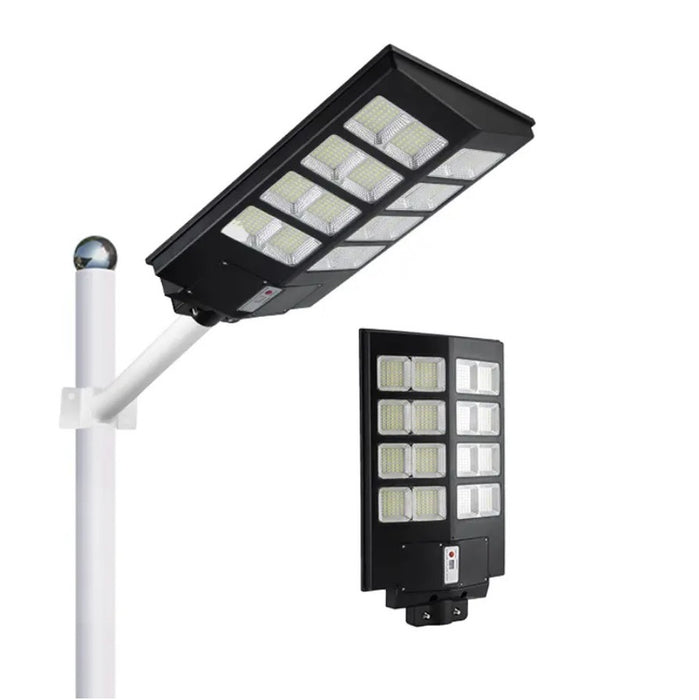 Lampa solara stradala cu panou solar si acumulator incorporate, cu inductie, 800W, 1600Lm, negru