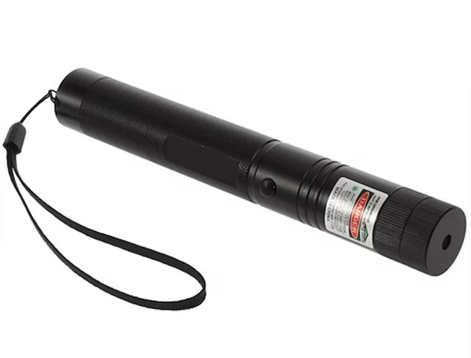 Lanterna cu laser, pointer verde puternic, cu acumulator Li-ion 8800mAh si incarcator, bate pana la 16 km, negru