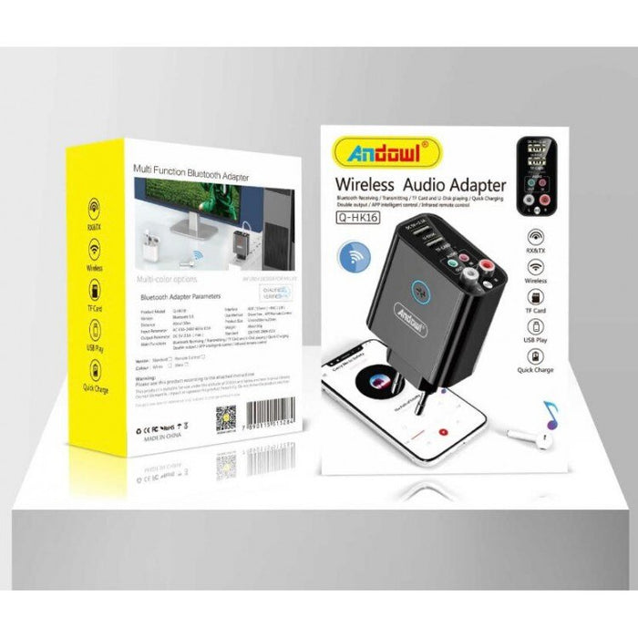 Incarcator telefon wireless 5V, cu multiple iesiri audio si cititor de carduri TF