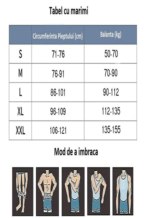 Maiou pentru slabit cu efect modelator pentru Barbati, Alb