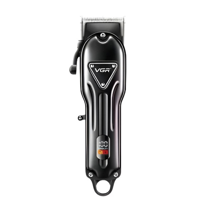 Vgr V-051 trimmer, hordozható, vezeték nélküli, 5W, USB, acél penge, 4 vezetőfej, fekete