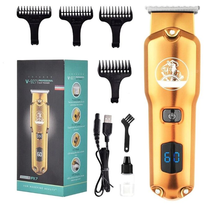 VGR V-927, 5W, Wireless, LCD, USB, Gold Screen Trimmer