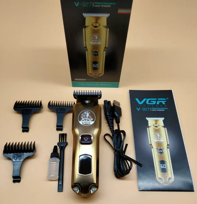 Vgr V-927, 5W, vezeték nélküli, LCD, USB, arany képernyő trimmer