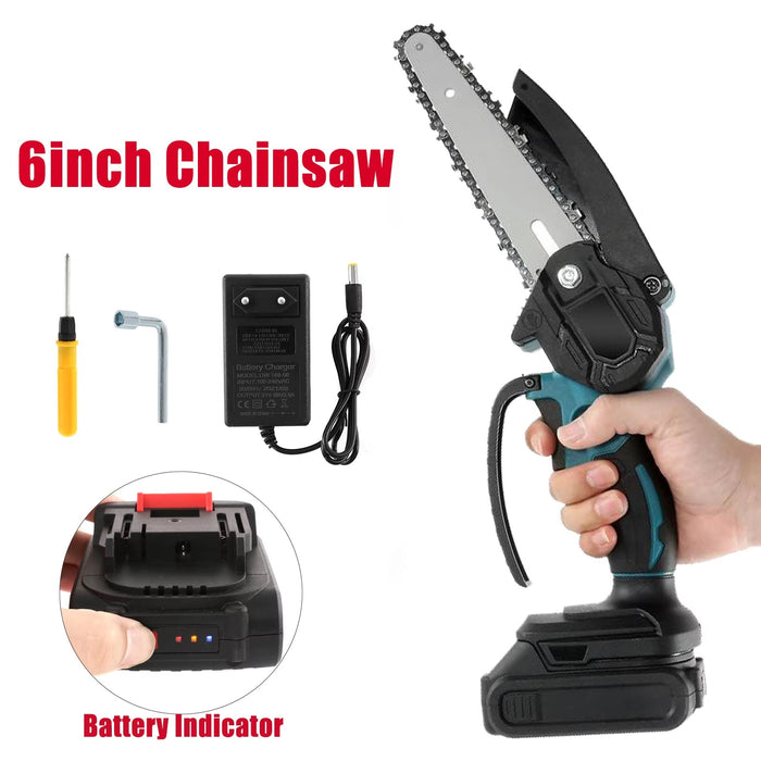 Mini Electric Sawless Saw με 2 6 -ιντσών αλυσίδες και 2 48V μπαταρίες