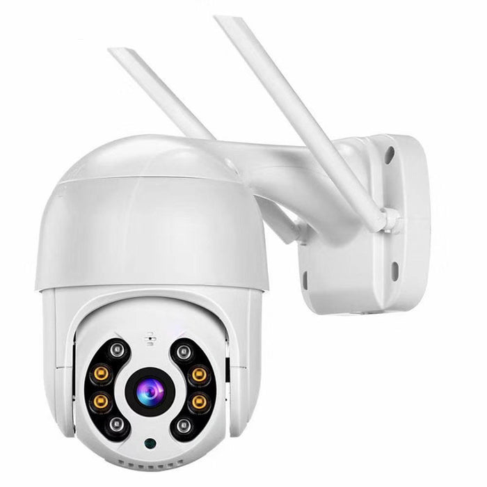 Mini WiFi Camera за наблюдение, 2MP, HD, въртене, двустранна комуникация, автоматично движение и сензор за проследяване, бяло