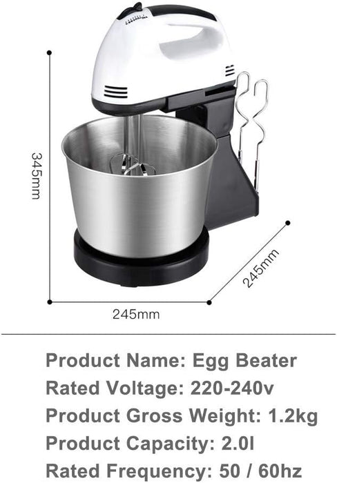 Μίξερ 2 σε 1 με μπολ από ανοξείδωτο χάλυβα 2L Mm-1620 Power 200W