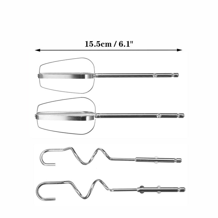 Elektromos kézkeverő, 400W, 2 kiegészítővel a dagasztáshoz és a veréshez, ezüst-fekete