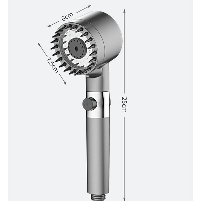 Cap de dus multifunctional de inalta presiune, reglare cu un singur buton, cu functie pentru masaj facial sau capilar