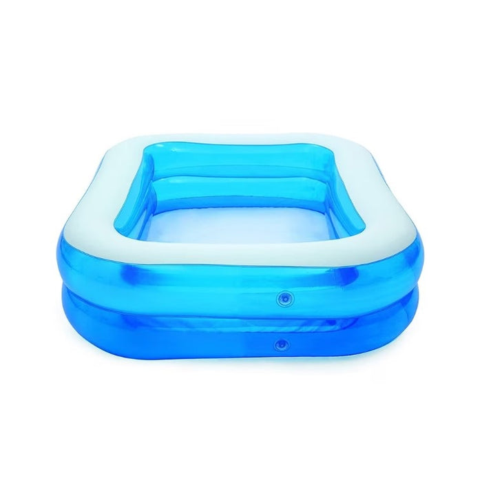 Piscina gonflabila dreptunghiulara pentru exterior, 200x150x50cm, albastru cu alb