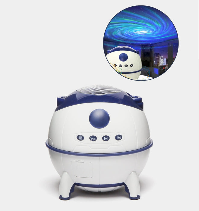 LED Projector Starry Sky Nightlight με ηχείο Bluetooth, 228 x 120 x 113 cm, λευκό