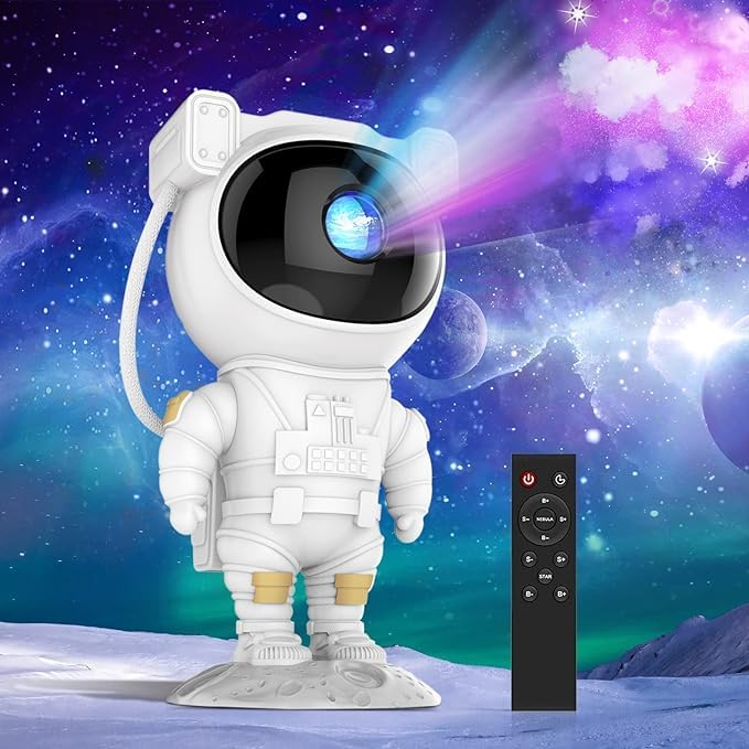 Proiector LED astronaut galaxy star cu temporizator si telecomanda