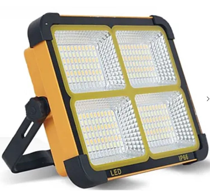 Proiector Solar Portabil 200W cu 288 LED NEGRU-PORTOCALIU