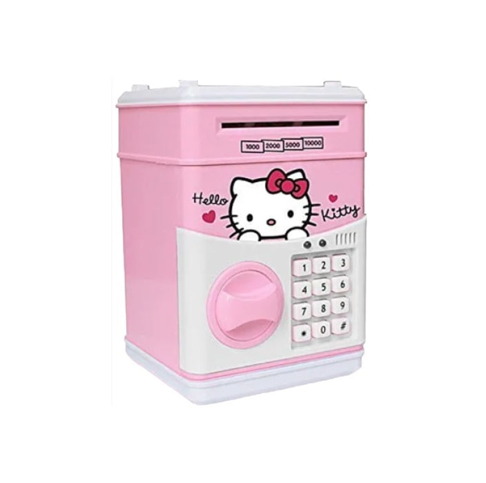 Pusculita Hello Kitty gyermekeknek 3 év+ egy függvény ATM PIN -vel és SEIF -rel, rózsaszín