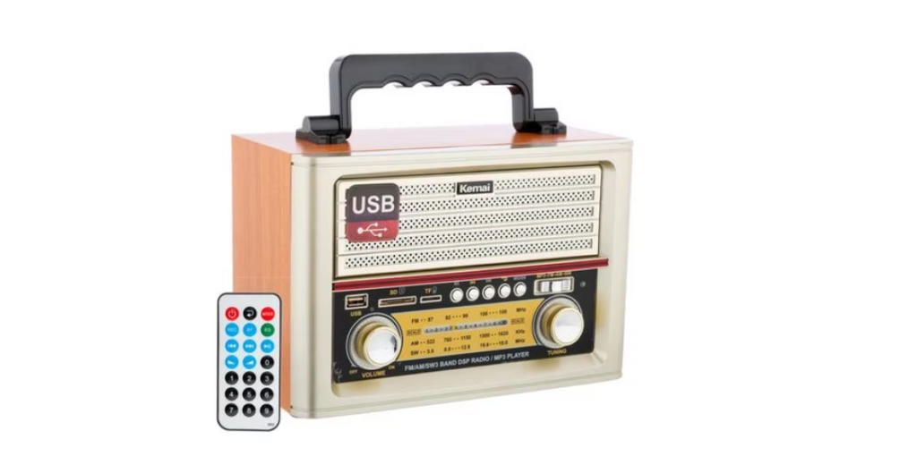 Radio AM/FM, Bluetooth cu Design Retro Modern, Telecomanda