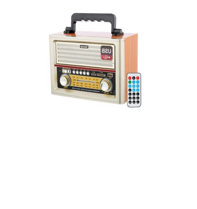 Radio portabil bluetooth cu design retro modern, cu Telecomanda