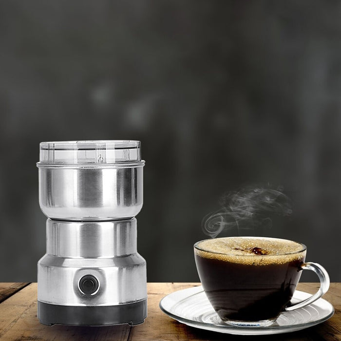 Rasnita electrica pentru cafea si alte alimente cu putere de 200W, capacitate 50g, argintiu