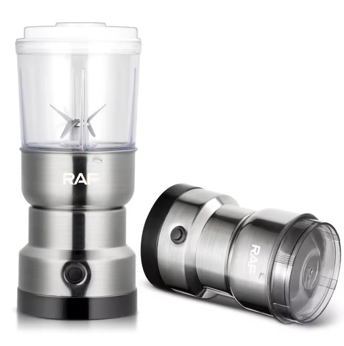 Electric και Blender 2 σε 1 RAF 7126, 300W, 200 και 350ml χωρητικότητα, πλαστικό και ανοξείδωτο χάλυβα, ασήμι