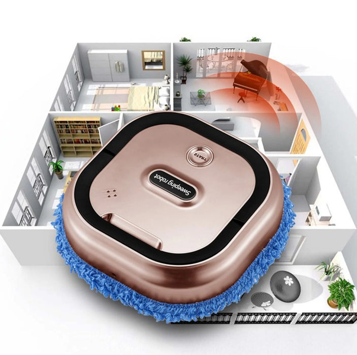 Intelligens MOP robot QSD003, 5,4W, USB, újratölthető, nedves vagy száraz, csendes