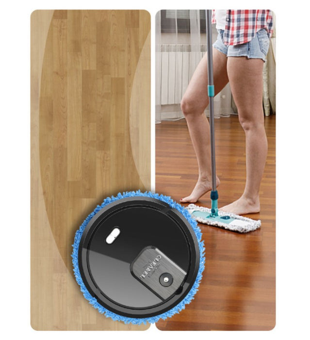 Smart Mop, безжичен двор робот, с функция на овлажнител, 2 кърпи от микрофибър, бяло