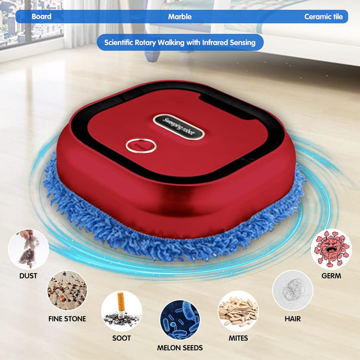 Robot mop inteligent QSD003, 5.4W, USB, reincarcabil, ud sau uscat, silentios