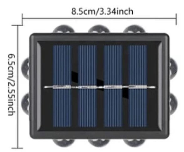 Set 2 Solar Lámpa YD2309 fal 12 LED -mel