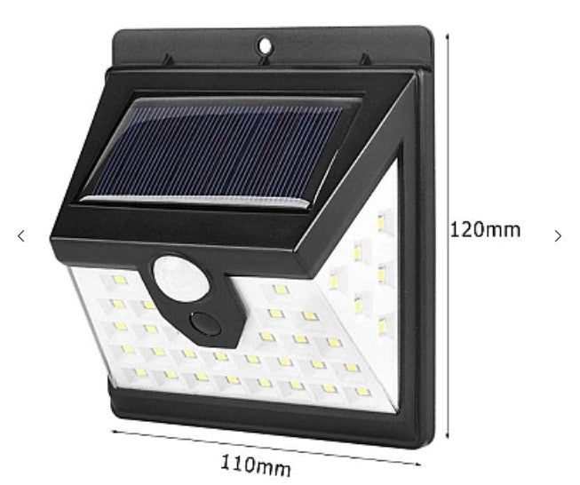 Lampa solara SMART 40 LED cu senzor de lumina si miscare, cu lumina din 3 directii