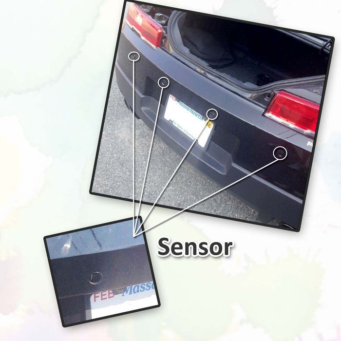 Senzori parcare auto detector parktronic display radar monitor 4 senzori, Universal, Negru