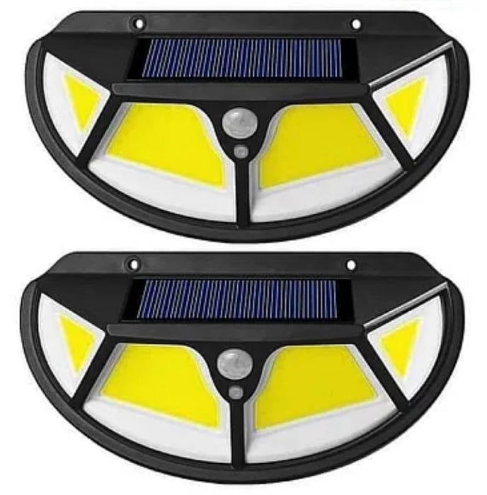 Állítsa be a 2 x Solar Lámpa SH -122 LED COB -t mozgásérzékelővel és könnyű 3 világítási módot