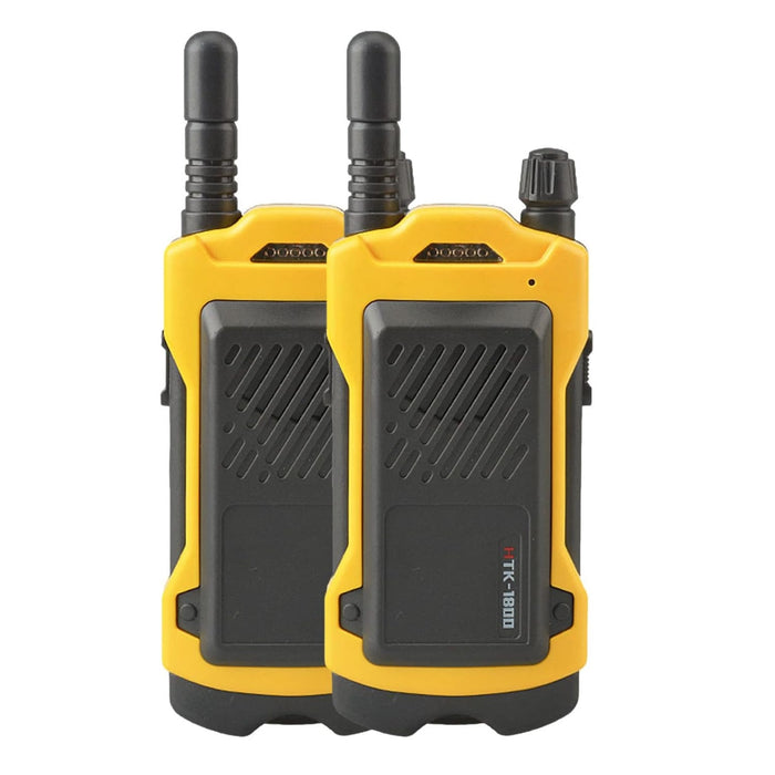 Комплект 2 Walkie-Talkie за деца, радиус от 200 м, 14.5x5.5см, черно/жълто