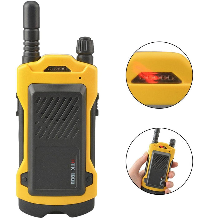 Комплект 2 Walkie-Talkie за деца, радиус от 200 м, 14.5x5.5см, черно/жълто