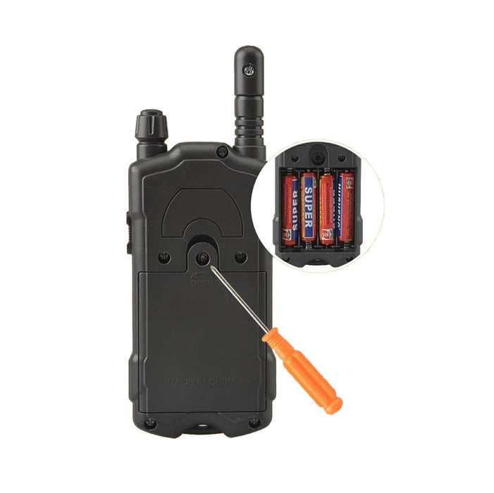 Комплект 2 Walkie-Talkie за деца, радиус от 200 м, 14.5x5.5см, черно/жълто