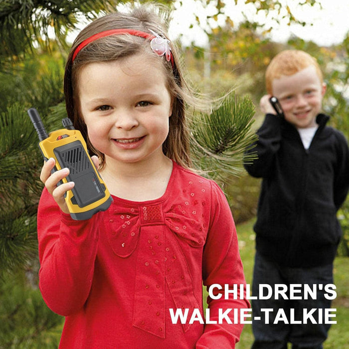 Комплект 2 Walkie-Talkie за деца, радиус от 200 м, 14.5x5.5см, черно/жълто