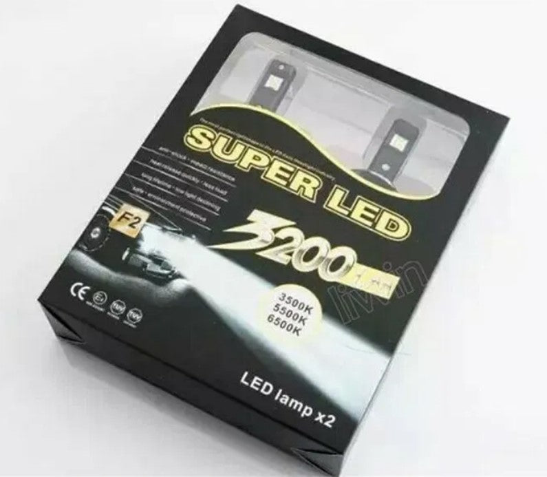 Ρυθμίστε 2 λαμπτήρες F2 LED H7, 60W, 3200LM, 6500K CAN-BUS, απλή και γρήγορη τοποθέτηση