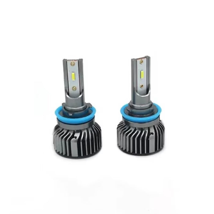 Set 2 becuri LED H11, 100W, COB, 6000K, 12000LM, lumina alb-rece