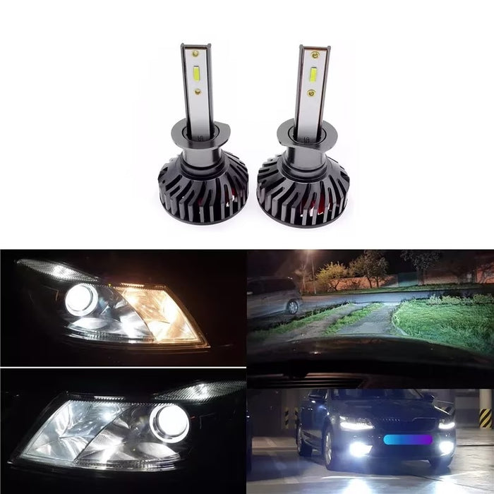 Set 2 becuri LED H1, 100W, COB, 12000 lumeni cu lumina alb-rece