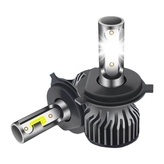 Ρυθμίστε 2 λαμπτήρες LED LED H4 COB, 100W, 12000 lumens, λευκό κόκκινο φως