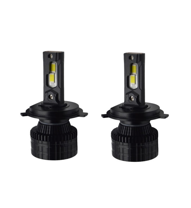 Set 2 becuri LED H4 V80, Canbus, putere 220W, 12000Lm, lumina alba-rece