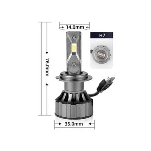 Комплект 2 LED LED крушки H7 V20 Модел, Power 120W, Canbus, 12000lm, 6000K, IP67