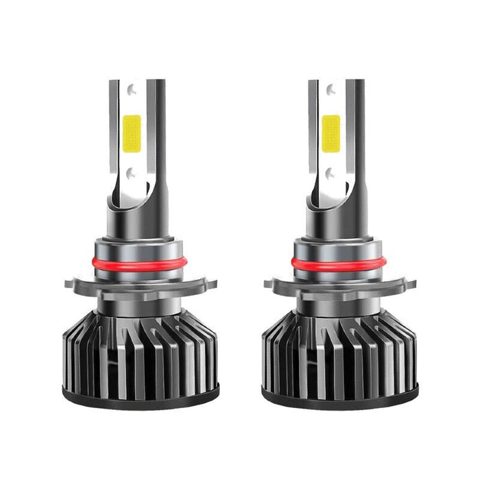 Σετ 2 λαμπτήρων LED HB4 - 9006, 100W, COB, 12000lm, 6000K, White -Red Light