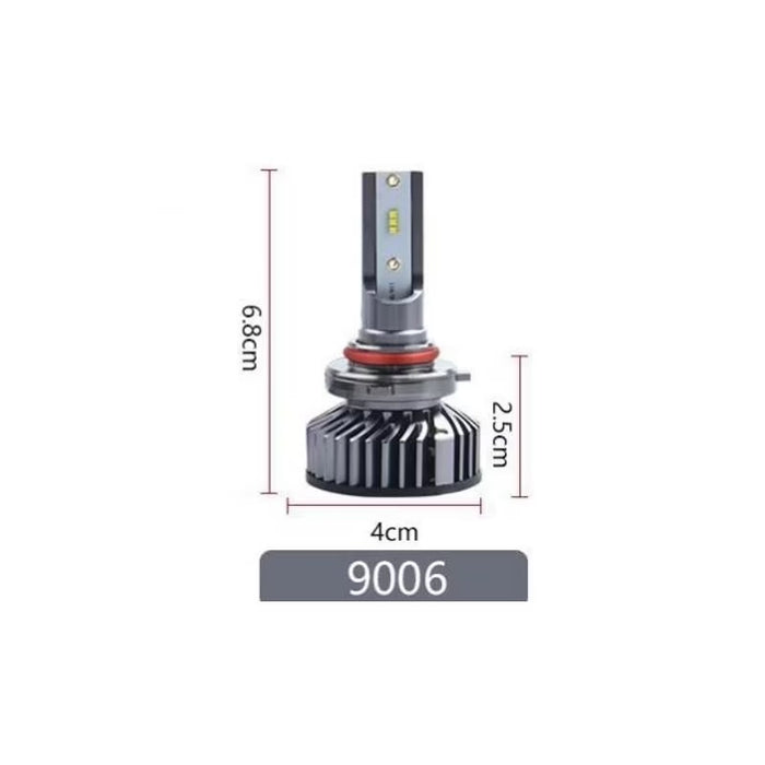 Set 2 becuri LED HB4 - 9006, 100W, COB, 12000LM, 6000K, lumina alb-rece