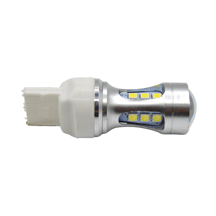 Set 2 becuri auto LED 1156, cu 18 SMD, Canbus, 6000K, 15W, lumina alba-rece