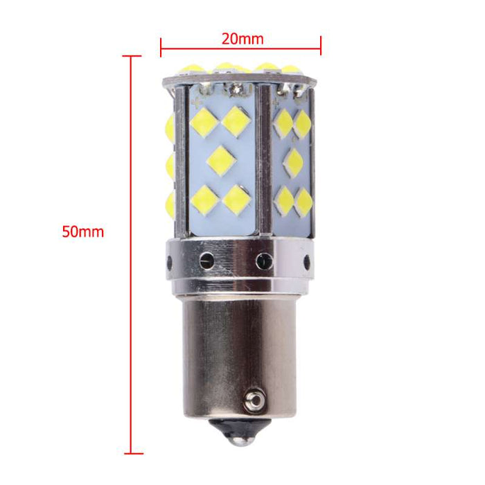 A 2. LED BA15S 35 SMD 3030 CANBUS, 18W, 6000K, 12 V, fehér