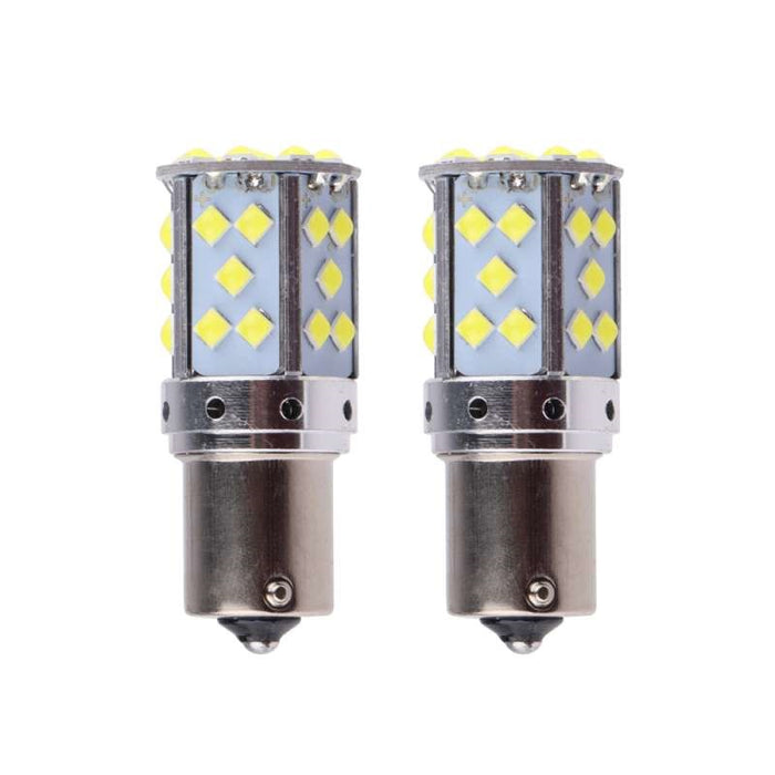 Комплект 2 LED BA15S 35 SMD 3030 CANBUS, 18W, 6000K, 12V, бяло