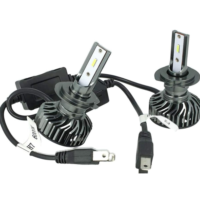 Set 2 becuri auto LED H7, 100W, COB, lumina alba-rece, 12000 lumeni, 12V