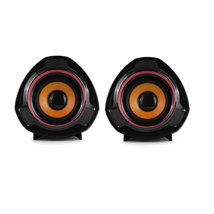 Set 2 boxe pentru PC, Q 87, 2 x 5W, negru cu portocaliu